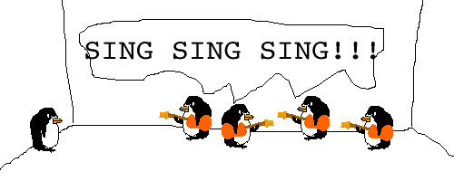 Scene: 4 Guitar Playing Pokeys Have Appeared
Singing: SING SING SING!!!